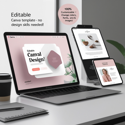 Canva Product Mockup Template – Perfect for Digital Creators Professional Canva Mockup Templates – Editable & Ready to Use!